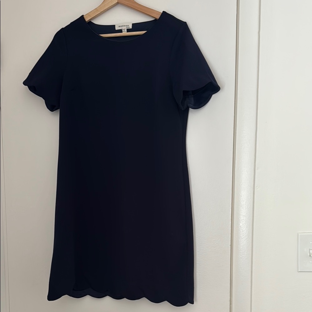 Monteau Blue Flutter Sleeve Sheath Mini Dress